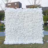 Aperturee - Aperturee Pure White Romantic Artificial Wedding Flower Wall